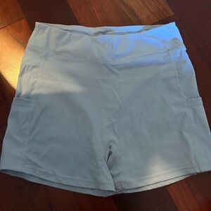 BABY BLUE BIKER SHORTS